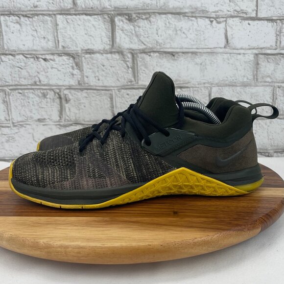 Nike Metcon Flyknit 3 Sequoia AQ8022-300 Mens 10.5 Bright Citron Shoes (Read) main image 9